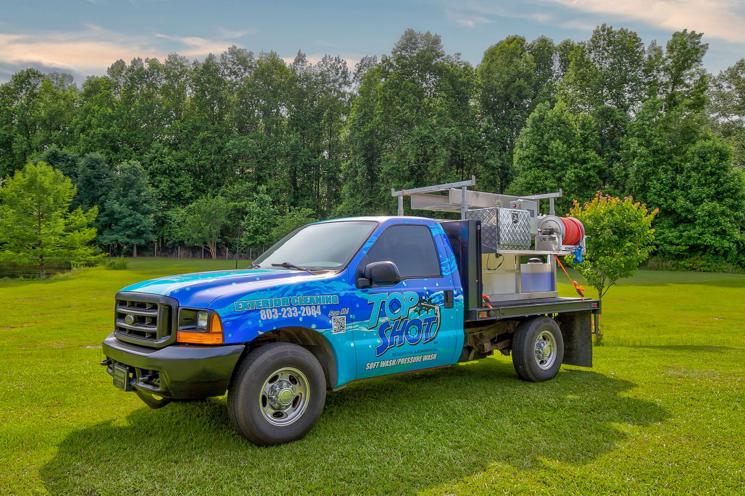 Top Shot Exterior Cleaning Family - Our family is proud to serve by providing exterior power washing and soft washing services for homes, businesses, and more in Camden, Lugoff, Elgin and other areas of the midlands of SC